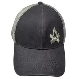 Camp Chef Trucker Hat Black Gray OS Mesh Adjustable Embroidered Snapback Logo